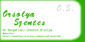 orsolya szentes business card